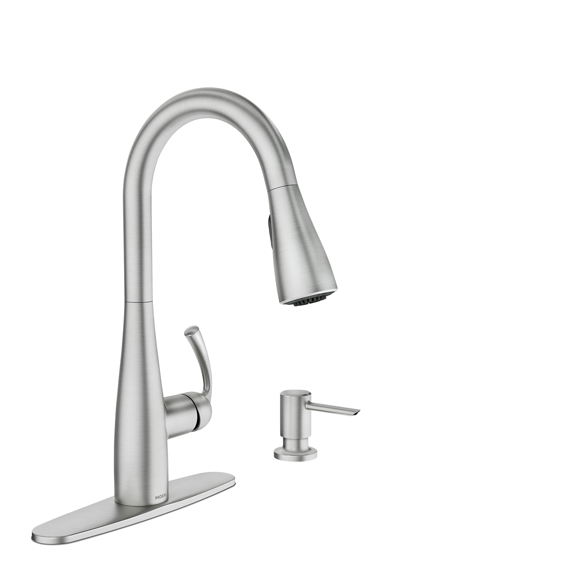 Juego De Grifos Para Fregadero De Cocina Moen Essie Con Dispensador De Jabón