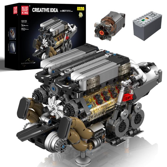 Juego de bloques de construcción Mould King W16 Engine 952 piezas con batería