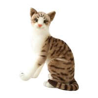 Magideal - Gato Juguetes De Peluche Animal Relleno De Felpa Muñeco De Peluche Cómodo Realista Encantador Simulación Gatos Siameses Para Niños Regalo De Navidad , Estiloe 25Cm