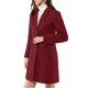 thumbnail image 4 of INSPIRE CHIC Abrigo de Mujer Color Sólido Solapa con Muesca Abotonado Invierno Peacoat Burdeos XL, 4 of 7