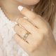 thumbnail image 4 of Anillo Amberta de oro 14K talla 6.4 con corte de diamante, 4 of 6