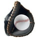 thumbnail image 5 of Guantes De Receptor De Béisbol PU Con Pelota De Béisbol Teeball Guante Hombres Mujeres Unisex Negro Marrón, 5 of 5