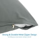 thumbnail image 5 of PiccoCasa Juego de Fundas de Almohada con Cremallera de Microfibra Suave, Juego de 2, Estándar Gris, 5 of 7