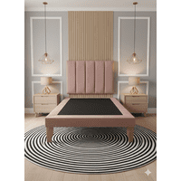 Muebles New - Cama Plaza Y Media Lineal Palo Rosa Felpa