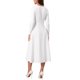 thumbnail image 3 of INSPIRE CHIC Vestido de manga larga para mujer Invitada de boda Formal Cóctel Cuello redondo Vestido largo línea A XL Blanco, 3 of 6