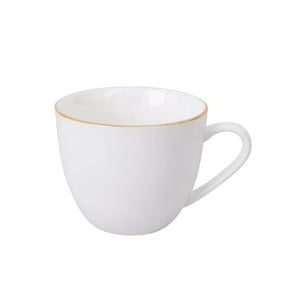 Disparo - Set 6 Tazas Con Platillos Royal 260Ml 15Cm Borde Dorado