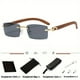 thumbnail image 3 of Trendy Men's Frameless Rectangle Sunglasses with UV400 Protection, 3 of 5