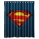 thumbnail image 1 of Cortina de ducha con el logotipo de Superman, juego de cortinas de baño con ganchos, tamaño 60 x 72 pulgadas, 1 of 3