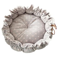 Ioensy - Fluffy Pet Dog Cat Bed Mat Suministros Cálidos Ajustables Cojín Punto Gris Claro