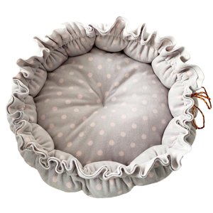 Ioensy - Fluffy Pet Dog Cat Bed Mat Suministros Cálidos Ajustables Cojín Punto Gris Claro