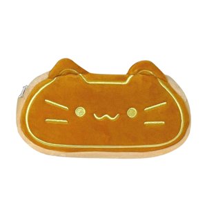 Bothyi - Estuche Para Lápices Con Diseño De Gato, Portátil, Multiusos, Con Cremallera, Color Amarillo