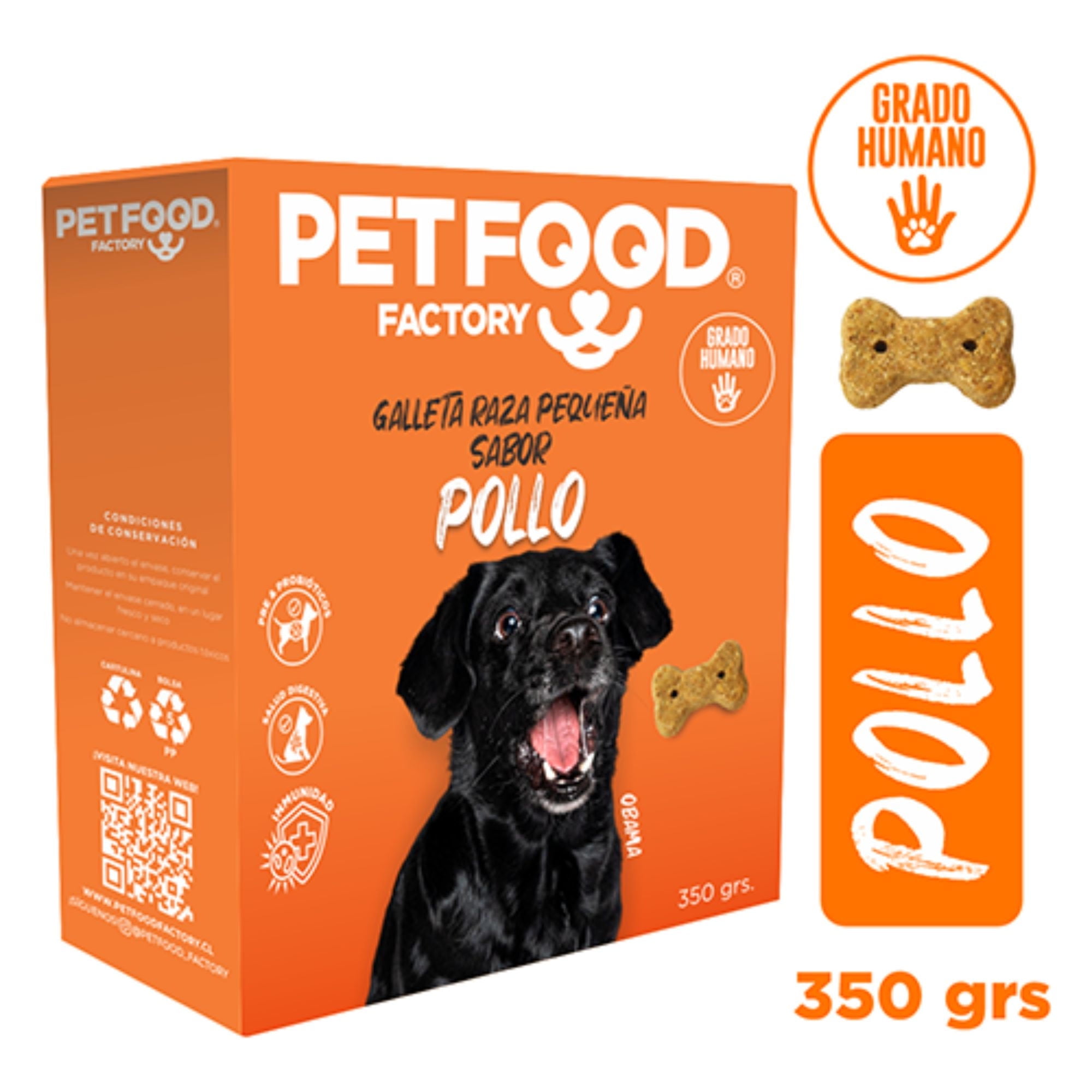 Galletas Pet Food Pollo Para Perros Raza Pequeña, 350 Gr