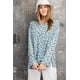 thumbnail image 1 of Top de Punto Holgado con Teñido en Prenda y Estampado de Leopardo Tallas Grandes, 1 of 8