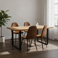 Pandalino - Comedor Mesa Rectangular Ámbar 140X90 + 4 Sillas Isidora