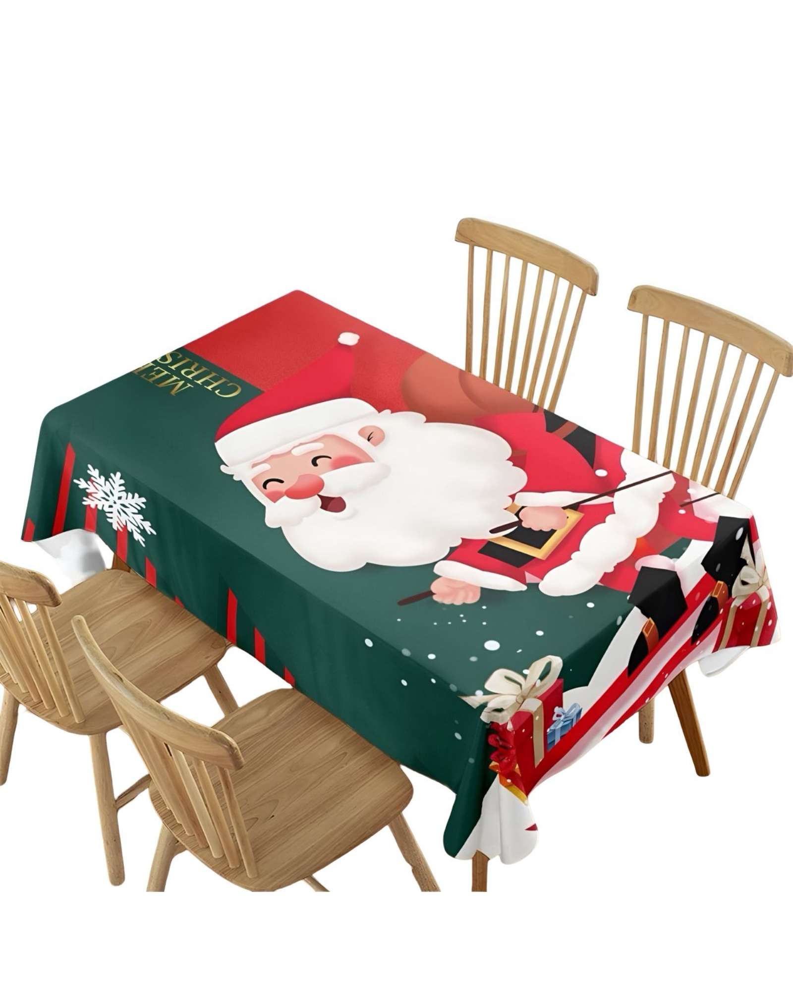 Tengfei - Mantel Decorativo Antimanchas Navidad Skate