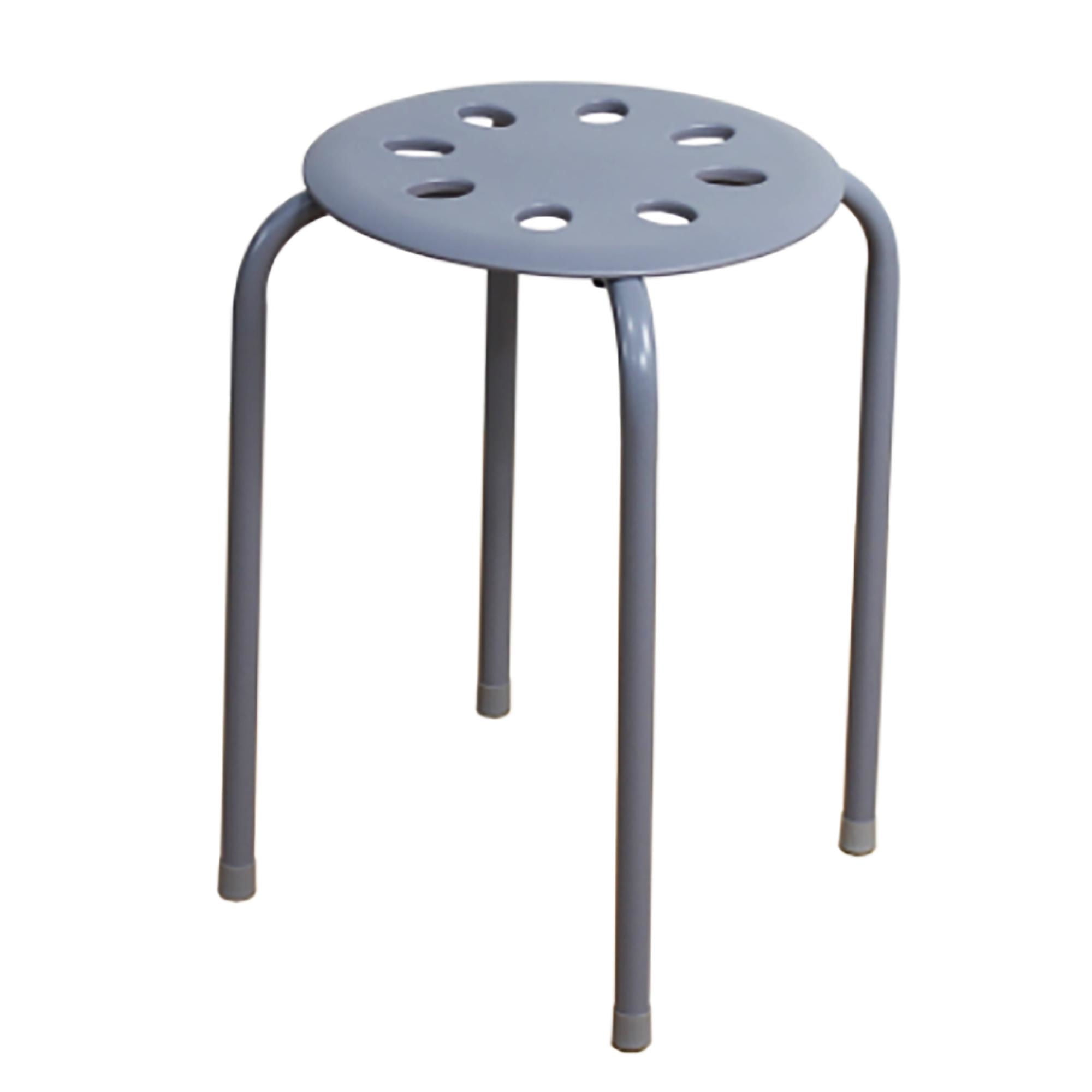 Haus - Banco De Metal 30x30x44.5 Cm Gris