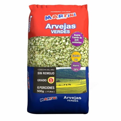 Arvejas Verdes Bolsa 500 G Martini