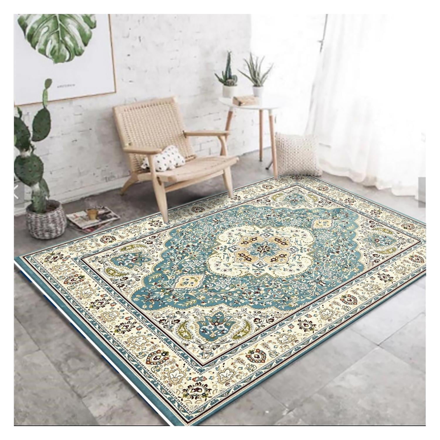 Auckland Outdoor - Alfombra Living Grande 150x200 Cm. Turquaz Tapete Sala 3d Multicolor