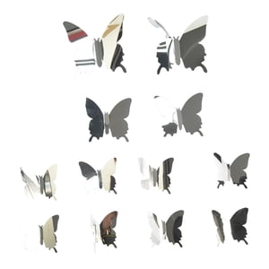 Bothyi - 12 Uds Espejo Mariposas Pegatina Espejo Pared Pegatina Para Puerta Dormitorio Ventana