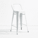 thumbnail image 1 of Taburete Tolix Acero con Respaldo - Blanco, 1 of 7