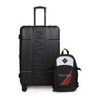 Pack Maleta Grande 23K Amsterdam Negra + Mochila Atlas Nautica