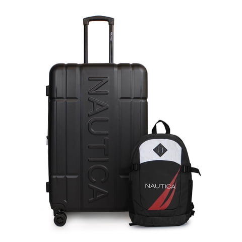 Pack Maleta Grande 23K Amsterdam Negra + Mochila Atlas Nautica