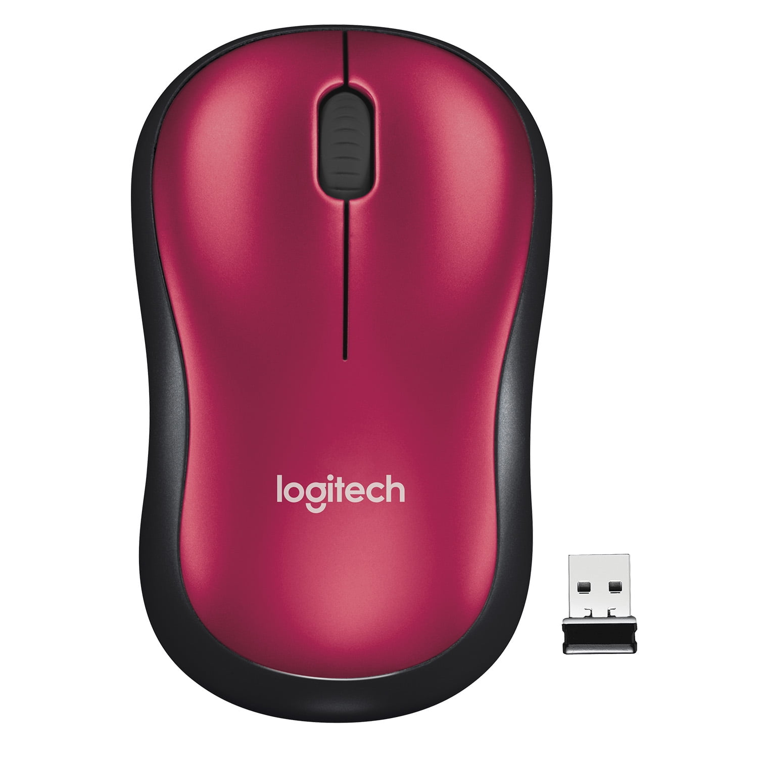 Mouse Logitech M185 Inalámbrico Rojo
