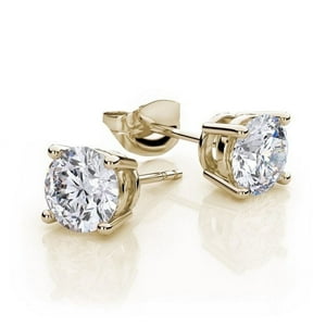 Aros Paris Jewelry 18K Yellow Gold White Sapphire 4 Carat Redondos