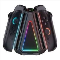 Genérico - Base De Carga 4 En 1 Para 2 Mandos De Nintendo Switch - Estación De Carga Doble Para Los Mandos Izquierdo Y Derecho De Switch2 Con Indicador Led