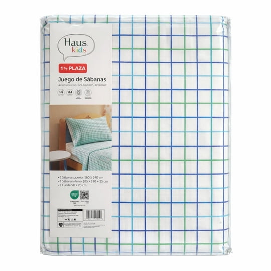 Juego De Sabanas Niño 144 Hilos 1.5 Plazas Haus