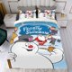thumbnail image 4 of Frosty el Muñeco de Nieve Conjunto de sábanas temático, trío de piezas, cómodo y amigable con la piel, diseño único, regalo de decoración para el hogar para familiares, amigos y fans,140cm *210cm, 4 of 6