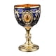 thumbnail image 5 of Copa De Agua Vintage En Relieve, Peque?a Copa Para Beber, Copa De Vino De Metal Europea, Dorada, Azul Profundo, 5 of 5