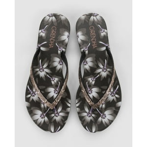 Sandalia Mujer Negro 114 Flor Rast Grendha