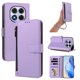 thumbnail image 1 of Funda con Billetera para [Xiaomi Redmi Note 14 Pro 4G] con Bolsillo Zipper y Tarjetero Morado claro, 1 of 6