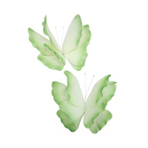 Magideal - 2 Piezas Decoraciones De Fiesta De Mariposa Mariposa 3D Artesanías Creativas De Bricolaje Para La Habitación De La Habitación De La Boda Decoraciones Verde