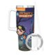 thumbnail image 3 of Rusty Rivets Vaso aislado de acero inoxidable con asa, diseño temático, regalo para familia, amigos y fans; incluye pajita y encaja en el portavasos estándar, 40 oz, 3 of 6