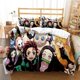 thumbnail image 1 of Demon Slayer Nezuko Tanjirou Bedding Set Boys Girls Size Duvet Cover Pillowcase Bed Boys Adult Bed Sheets, 1 of 5