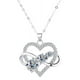 thumbnail image 1 of Collar Plata 925 Piedras Moissanitas Amor Infinito Elegante plateado Talla única, 1 of 5