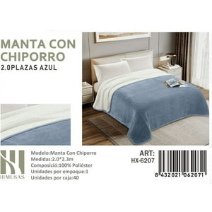 Tecnocasa - Manta Con Chiporro Azul 2 Plazas