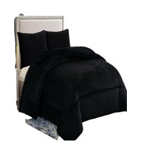 Teng Fei - Cobertor Con Chiporro Invierno Plaza Y Media Negro