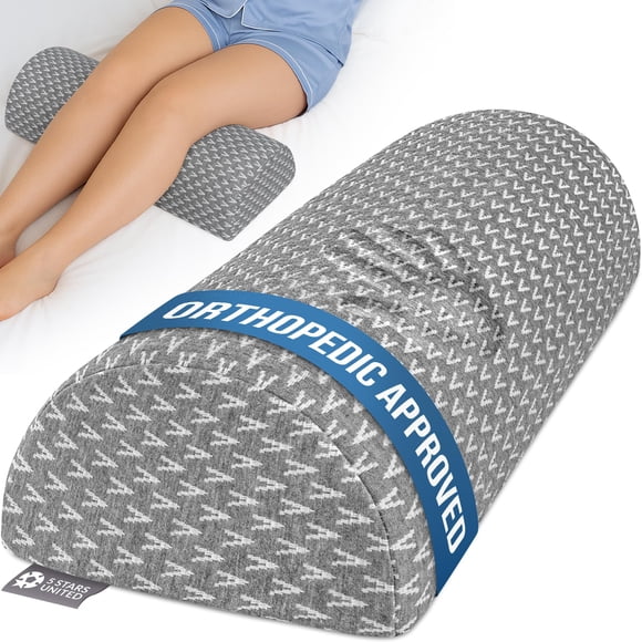 Almohada Para Rodillas Grande De Espuma Viscoelástica Gris 56 X 22 X 13 Cm