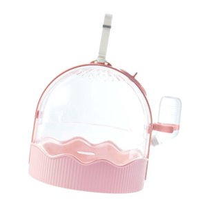 Ioensy - Jaula Transportadora De Viaje Para Hámster, Transpirable, Para Erizo, Animales Pequeños, Chinchilla, Rosa