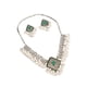 thumbnail image 4 of Conjunto De Aretes De Collar Vintage Magnífico De Moda Para Fiesta De Aniversario De Graduación Rombo Verde, 4 of 5