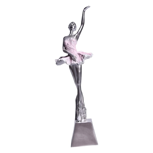Creative Ballet Dancer Estatua Crafts Collectiom Graceful Ballet Dancing Girl Ballet Girl Estatuas para mesa Estantería Regalo de cumpleaños Jardín , D D