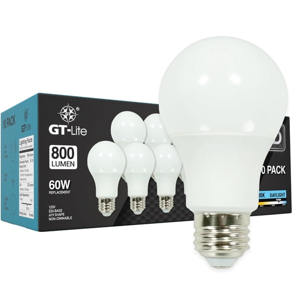 Bombilla LED GT-Lite paquete de 10 unidades 9W (equivalente a 60W) 5000K