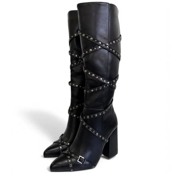 Bota Negro Mujer Ecocuero Mónaco 5Y18-1 negro 39