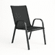 thumbnail image 2 of Silla Exterior Negra Metal y Textilene Resistente Reforzada Exterior, 2 of 7