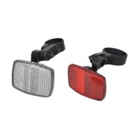 Magideal - Reflectores De Bicicleta Delanteros Y Traseros, Visibilidad Nocturna Mejorada, Reflectores De Bicicleta Fáciles De Instalar Para Bicicletas De Montaña 2 Reflectores Delanteros Y Traseros