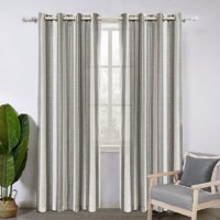 Cortinas Driftaway, Mezcla De Lino A Rayas Verticales, 244 Cm, Color Gris