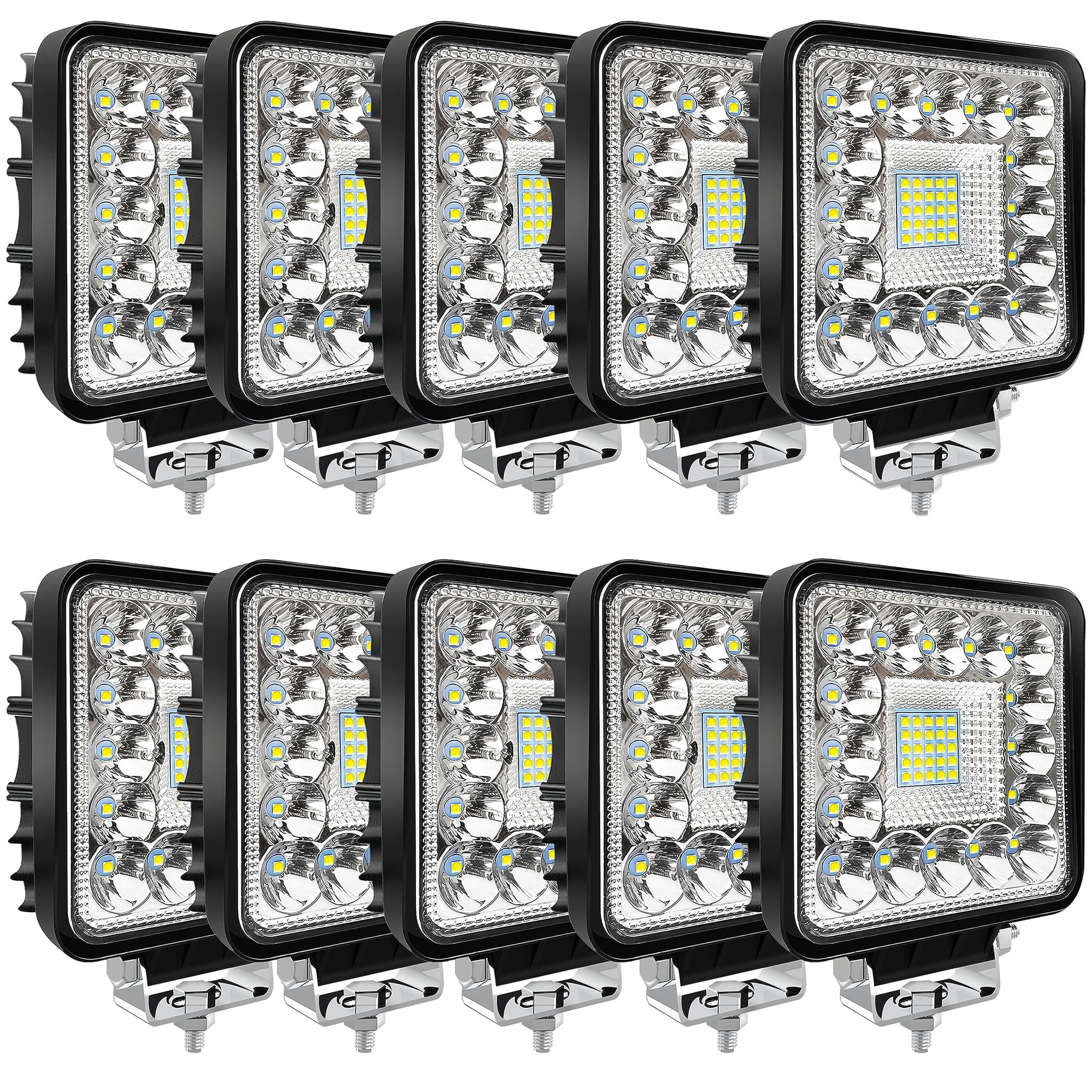 San Young - Luces Led De Trabajo San-young Para Tractor De 4 Pulgadas, 120 W, 10000 Lm, 12 V/24 V